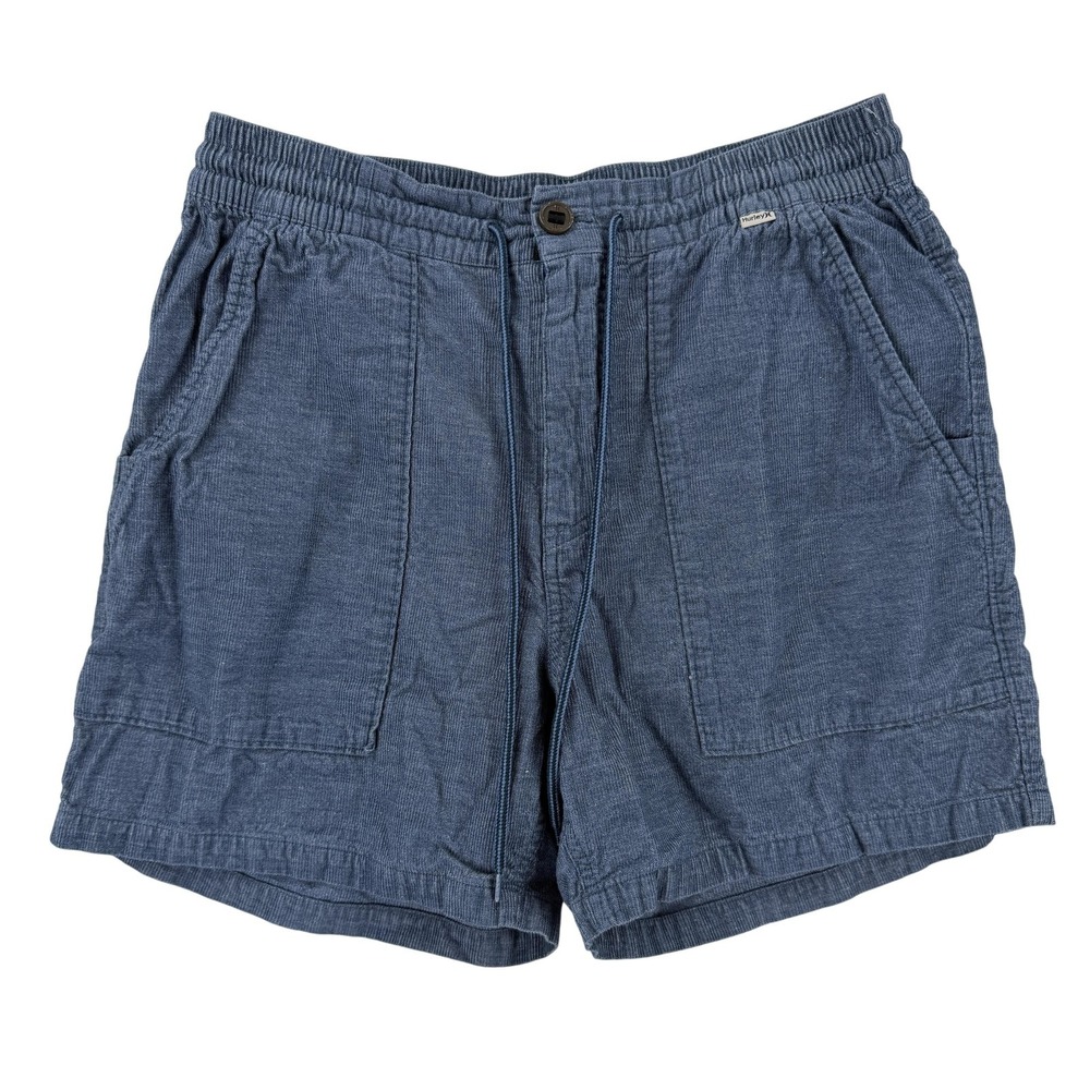 Hurley Shorts Mens Large Blue Drawstring Elastic Waist 5 Inseam Casual Lounge
